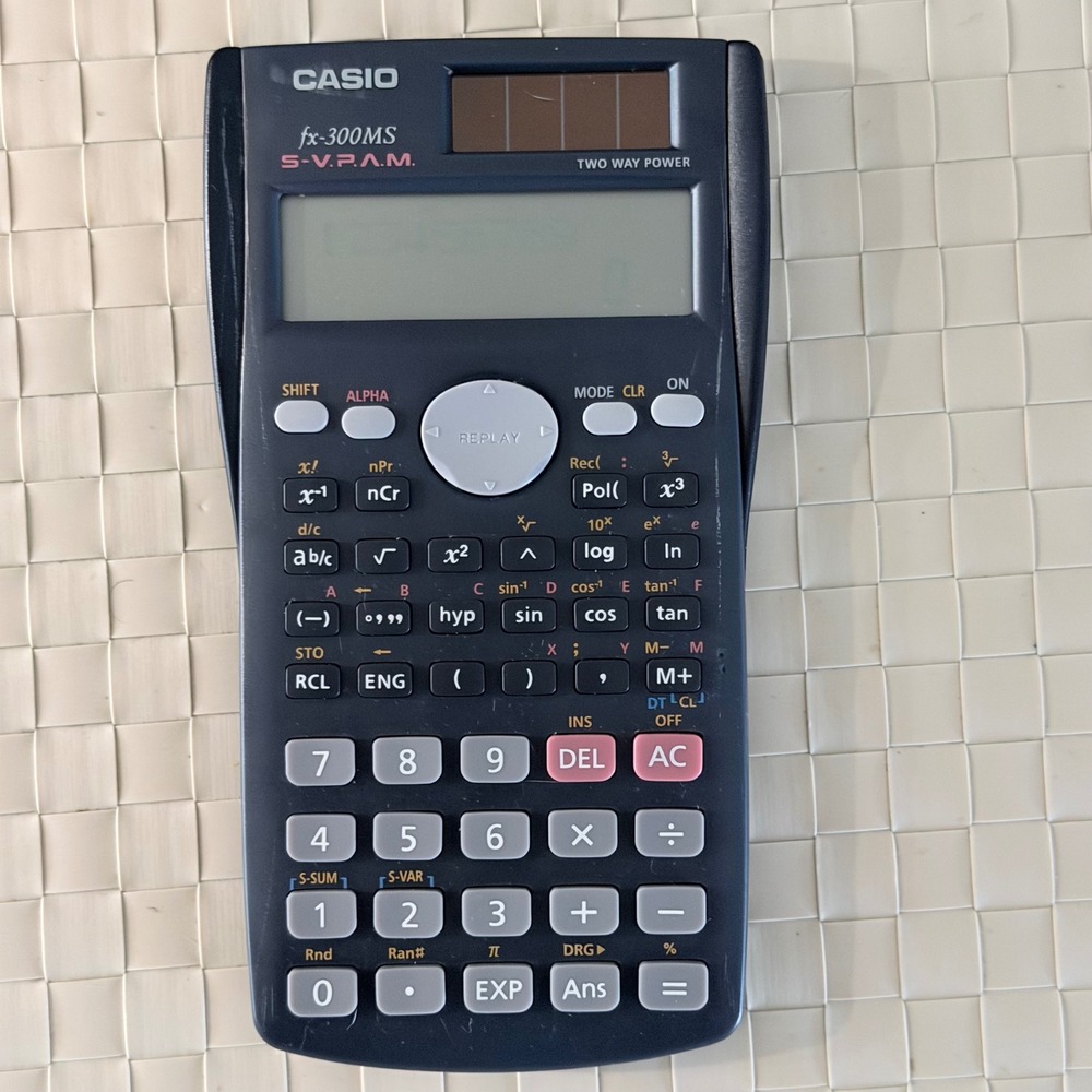 Casio fx-300MS Scientific Calculator Unisex OS Black Plastic S-V.P.A.M. Academic